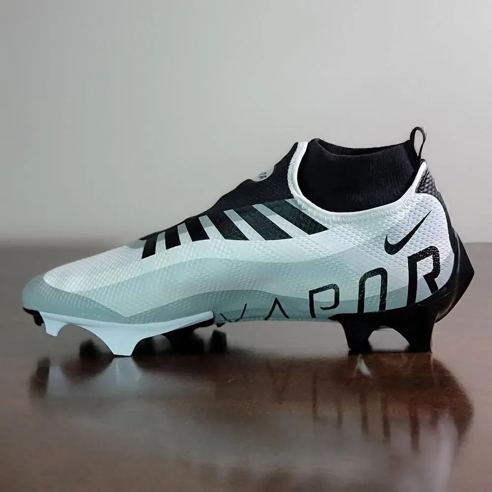 Nike Vapor Edge Pro 360 White Pure Platinum Black Football Shoes Cleats 11.5 New
